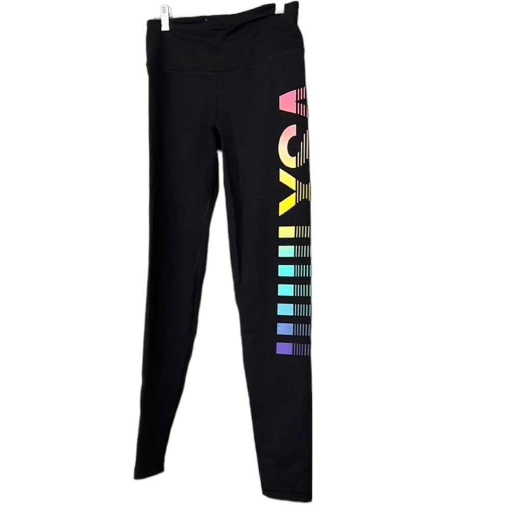 ⭐️ Victoria’s Secret VSX Sport black shiny yoga pants workout leggings S